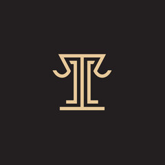 Gold Law is a logo design of a golden scale made from simple golden lines.
