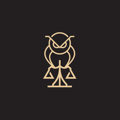 Gold Law is a logo design of a golden scale made from simple golden lines.