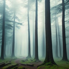 forest in the mist