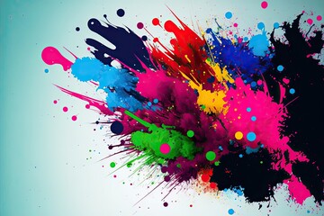 Colorful beautiful rich background, splashes of multicolored paint