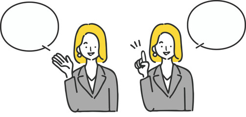 ご案内するビジネスマンのイラストセット