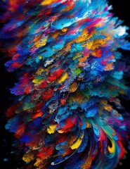 Fototapeta na wymiar abstract colorfull ink painting