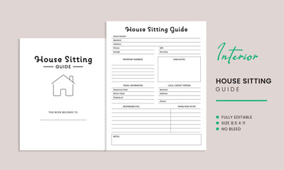 House Sitting Guide Kdp Interior Template