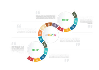Step infographics Pie charts Elements with 1, 2, 3, 4, 5, 6, 7, 8, 9, 10 steps, options.