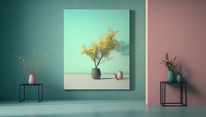 Spring mood and tone background image created with generative AI