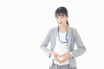 妊娠中の若いビジネスウーマン