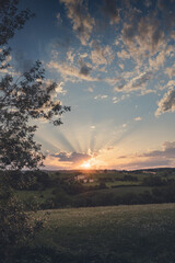 Coucher de soleil dans le sud de la France