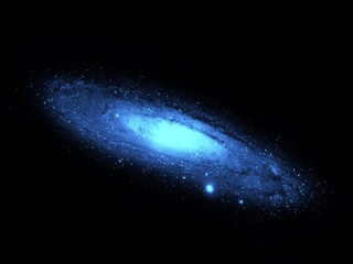 blue spiral bimasakti galaxy background