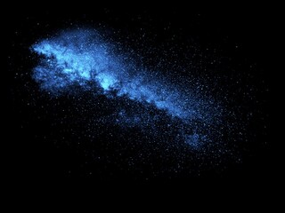Fototapeta na wymiar blue lightning star formation nebula galaxy bacground