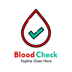 Blood check logo template illustration