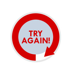 Try again logo template illustration