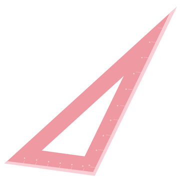 recommend clip art: Set Square or Triangle Ruler, Tool For Measuring and Drawing Precise Angles and Lines Used in Engineering and Technical Drawing.
                    