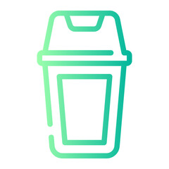 trash bin gradient icon