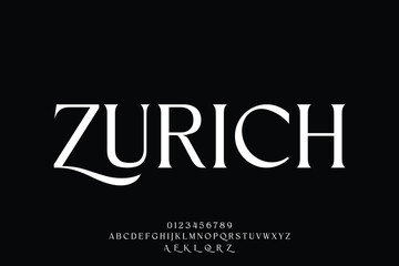 Elegant luxury serif display font vector with alternate