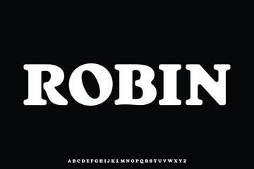 Obraz premium Bold rounded retro display font vector