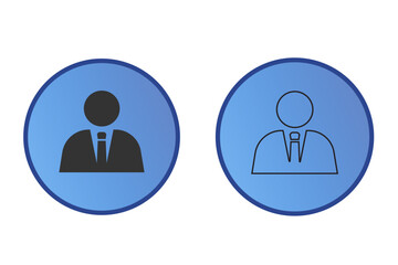 Businessman icon. Management men set vector ilustration.