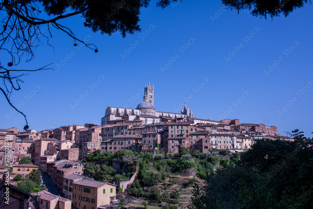 Wall mural panorama of siena in tuscany, italy