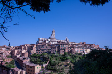 Panorama of Siena in Tuscany, Italy
