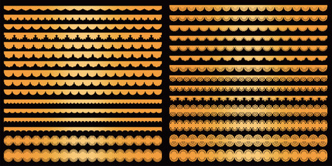 金色風のレースの装飾用の素材パーツセット