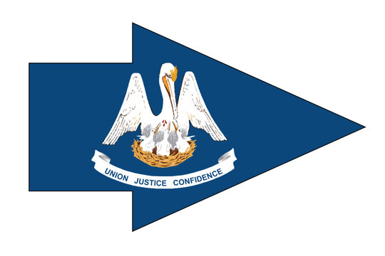 Louisiana State Flag Arrow Pointer
