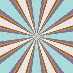 Abstract vintage and retro color sunburst stripe rays pattern design element background