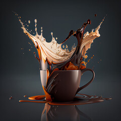 Explosion tasse de café