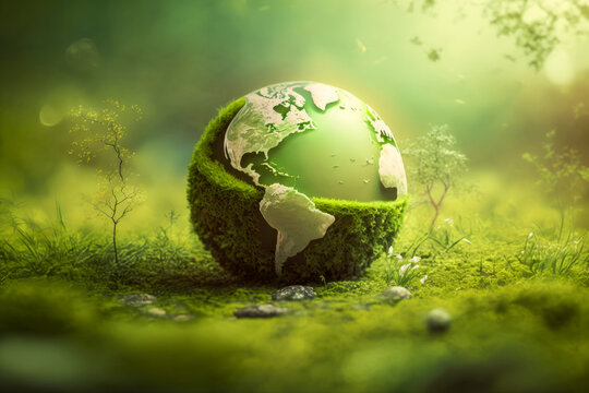 Happy Earth Day save the world and environment concept.