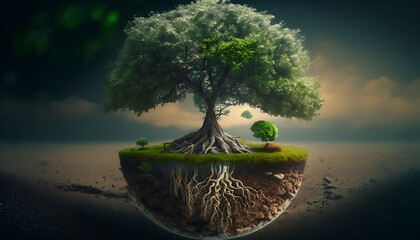 Ambiente, abbiamo cura del nostro pianeta. Ai generated.