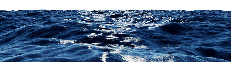 背景透過した海のイラスト