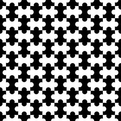 seamless pattern black and white puzzle