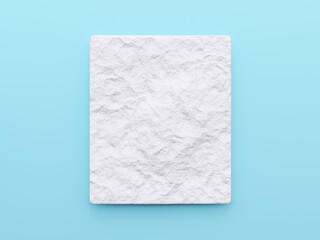 Empty paper sheet. 3d rendering. Business icon. Mocap. Concept of beginning.