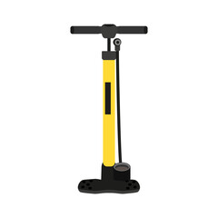 Tire pump on white background