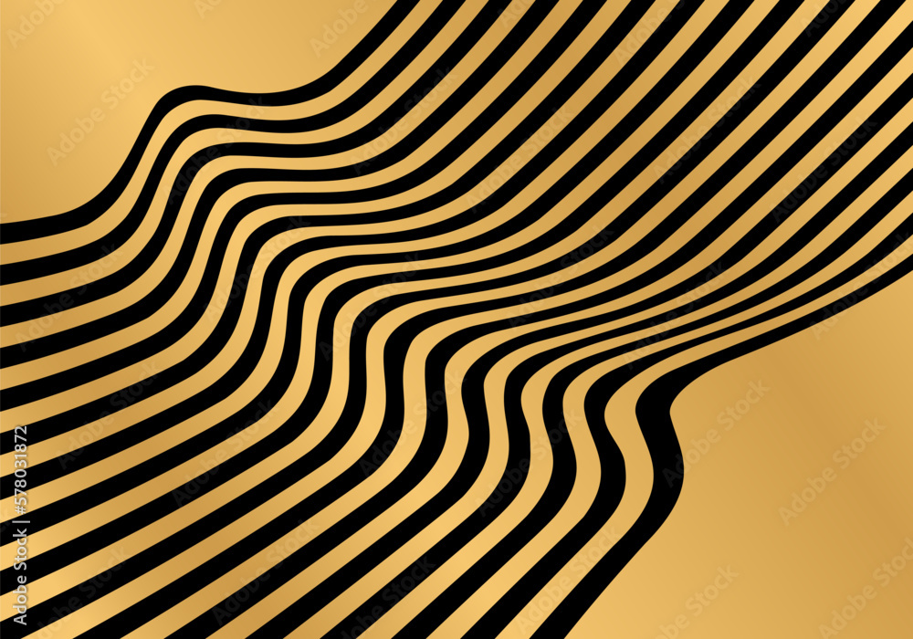 Poster abstract wavy line pattern. wave, liquid shape background. optical art design. modern geometric illu