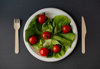salad with tomatoes and cucumbers