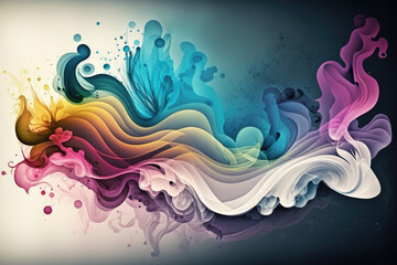 Colorful_abstract backround. Generative AI