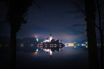 Island bled at night