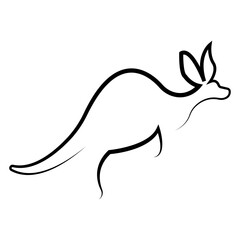 Fototapeta na wymiar kangaroo icon illustration vector