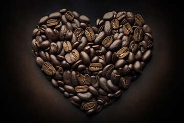 coffee bean in heart shape