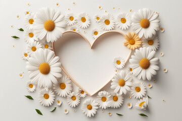Fototapeta premium Wildflower daisy flower floral frame ,hulthemia, rosa. Aquarelle wild flower for background, texture, wrapper pattern, frame or border.generative ai