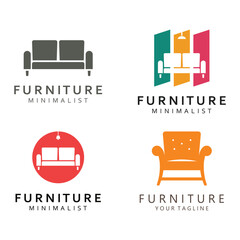 Furniture Logo Template. Creative Symbol for Furniture Company.