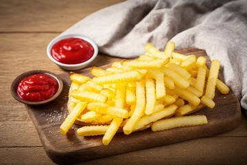 french fries with ketchup