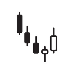Business candle stick graph chart. Vector illustration