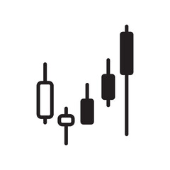 Business candle stick graph chart. Vector illustration