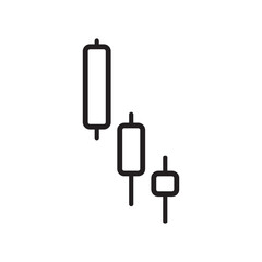 Business candle stick graph chart. Vector illustration