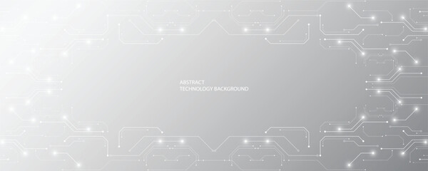 Gray white technology background, cutting-edge technology and science line design, can be used as a background image in various ways.