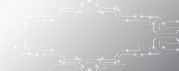 Gray white technology background, cutting-edge technology and science line design, can be used as a background image in various ways.