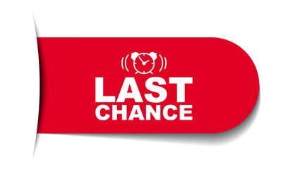 red vector illustration banner last chance