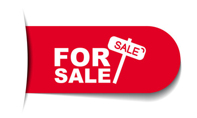 red vector illustration banner for sale