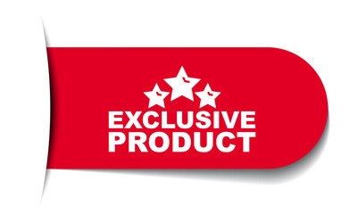 red vector illustration banner exclusive product