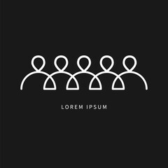 Line people, business logo